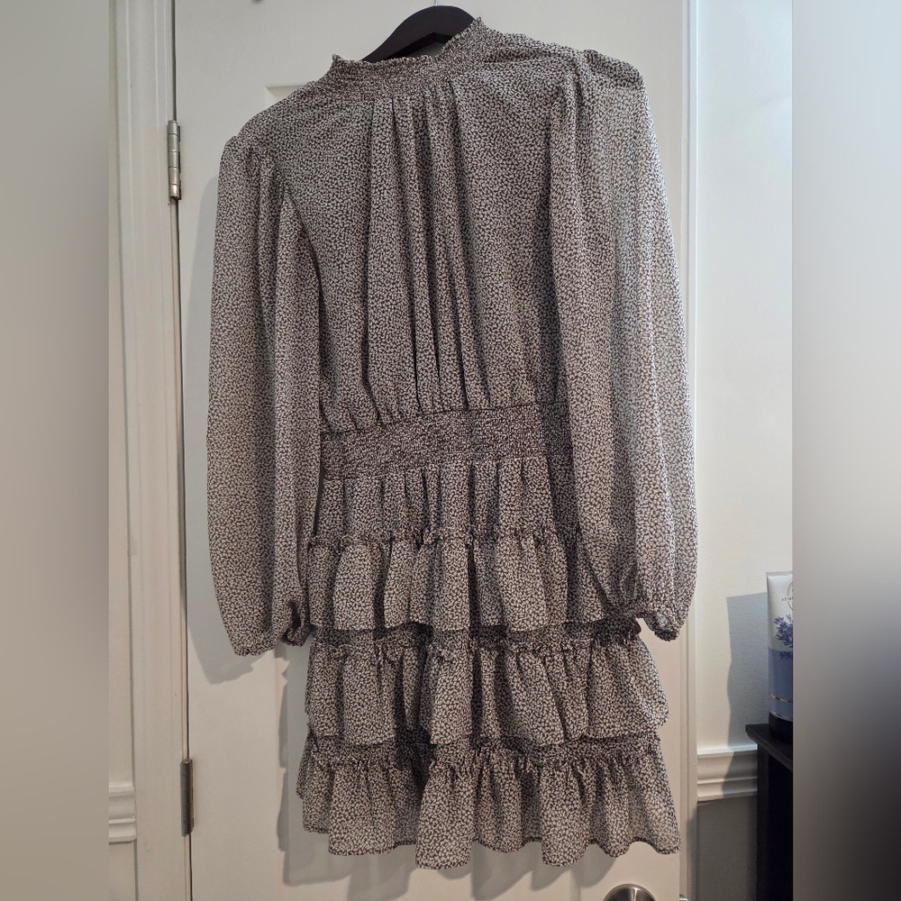 1. State Brown and Cream Patterned Dress